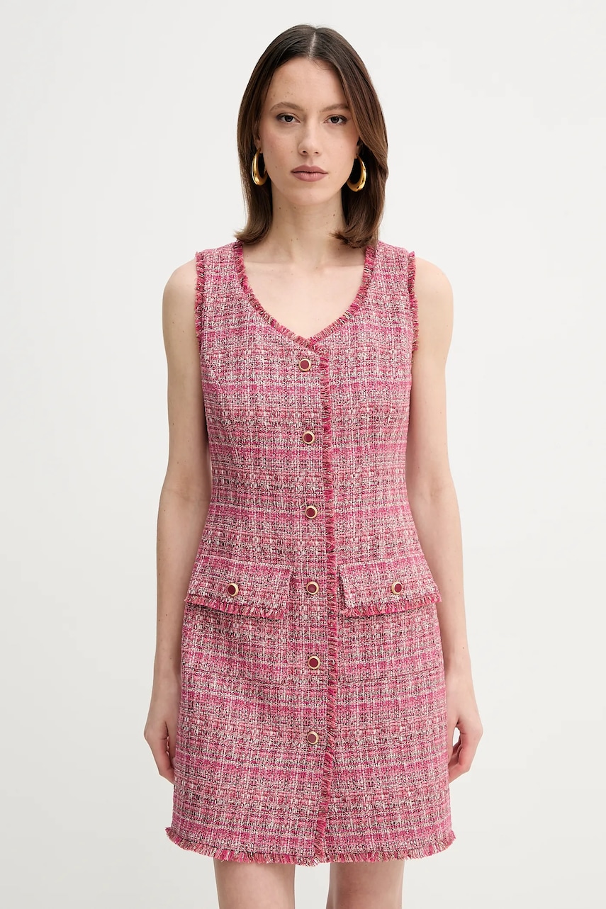 Сукня Marciano Guess CLAUDIA колір рожевий mini пряма 5GGK17 7302A