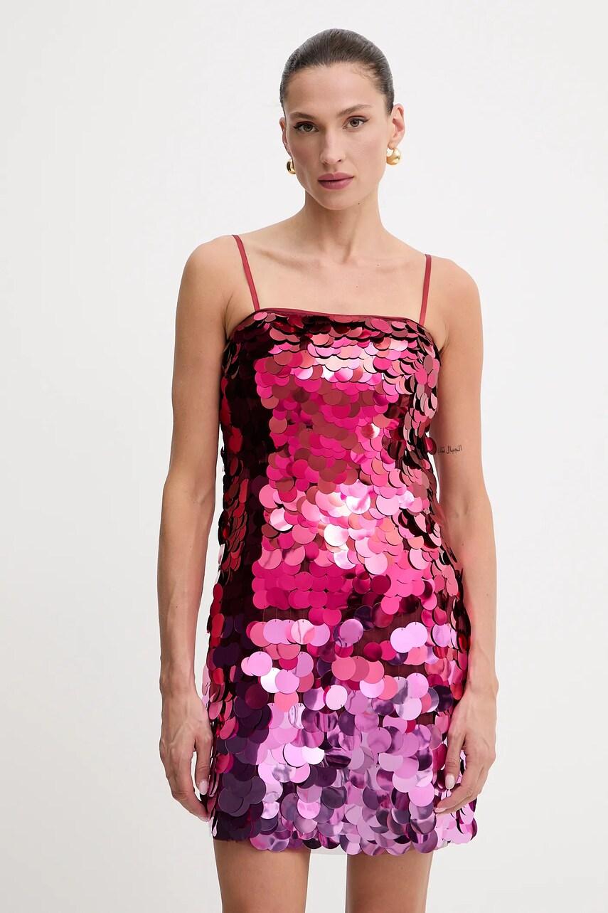 Levně Šaty Marciano Guess ZAYA růžová barva, mini, 5GGK35 6332A