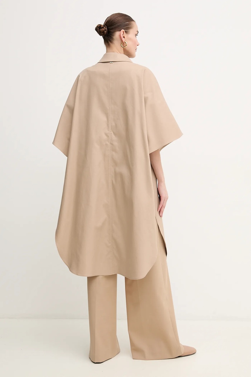 Βαμβακερό παλτό Marciano by Guess CINDY χρώμα: μπεζ, 5GGL02 7293A φωτογραφία