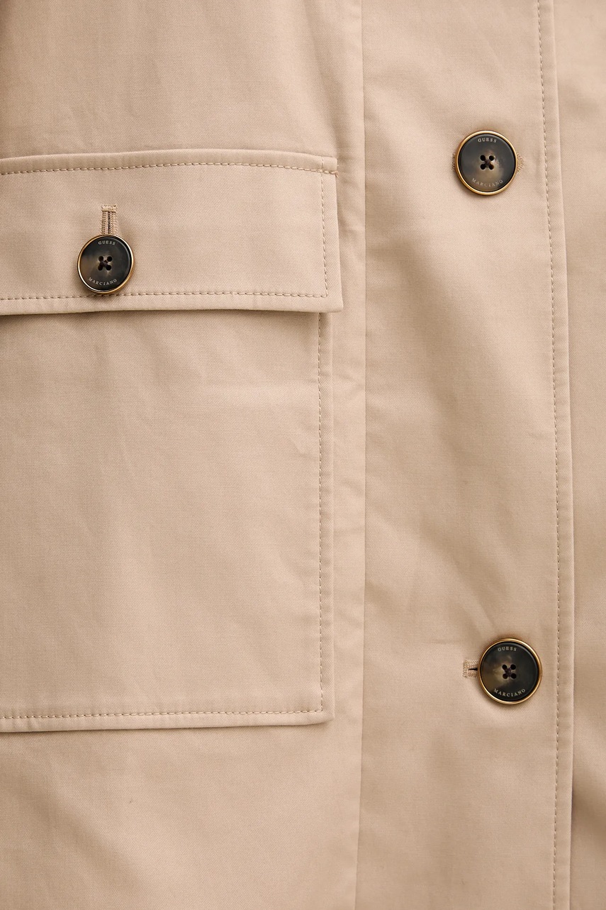 Βαμβακερό παλτό Marciano by Guess CINDY χρώμα: μπεζ, 5GGL02 7293A φωτογραφία