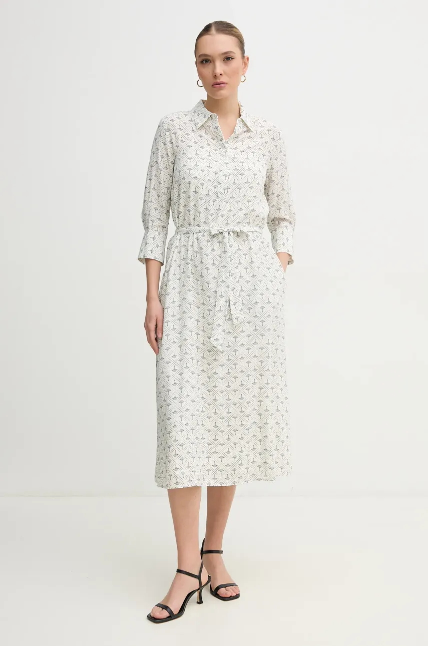 Joop! rochie culoarea alb, midi, dreaptă, 30046630