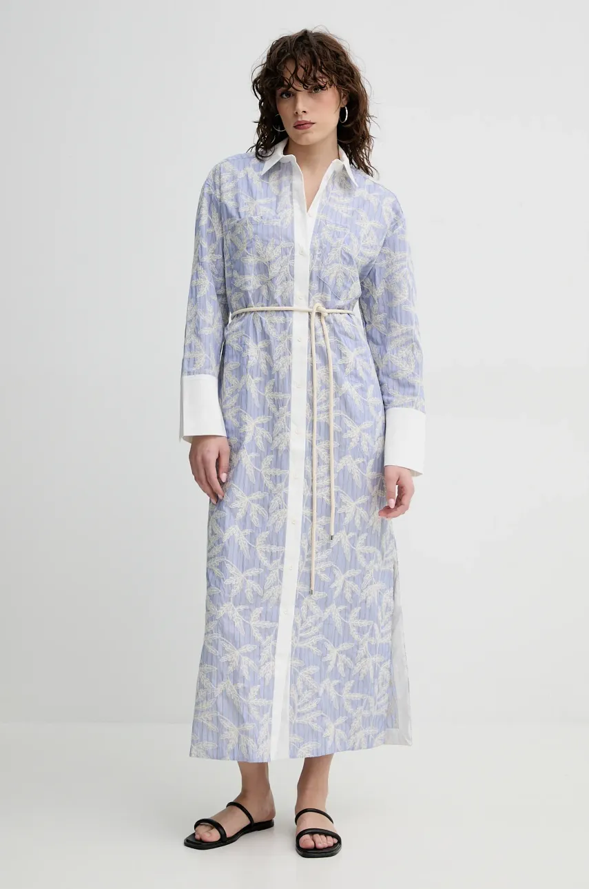 MUNTHE rochie din bumbac FILIRA maxi, oversize, 251134625136