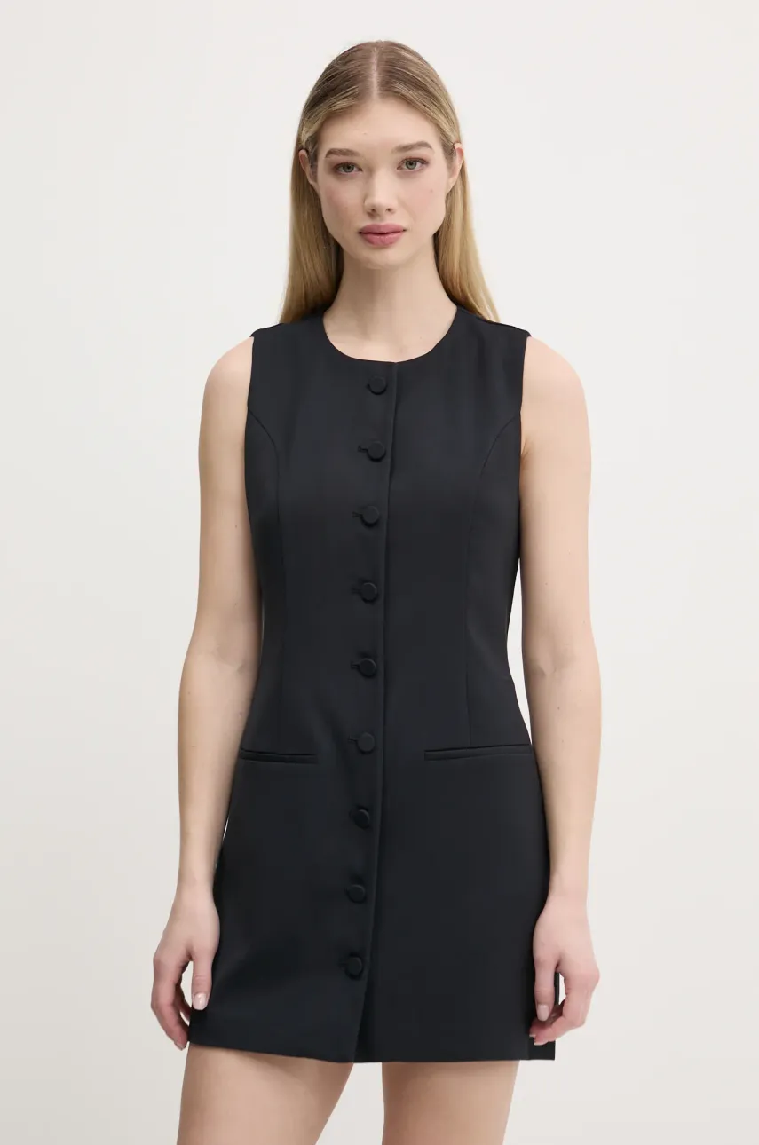 Abercrombie & Fitch rochie culoarea negru, mini, drept, KI159-5575