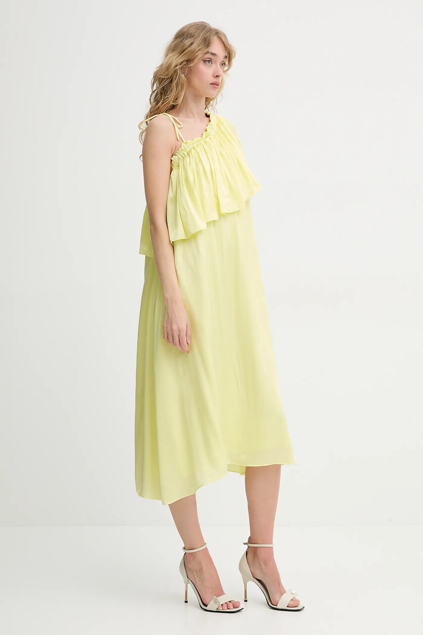 Платье Bruuns Bazaar цвет жёлтый midi прямое BBW4407 Платье Bruuns Bazaar цвет жёлтый midi прямое BBW4407