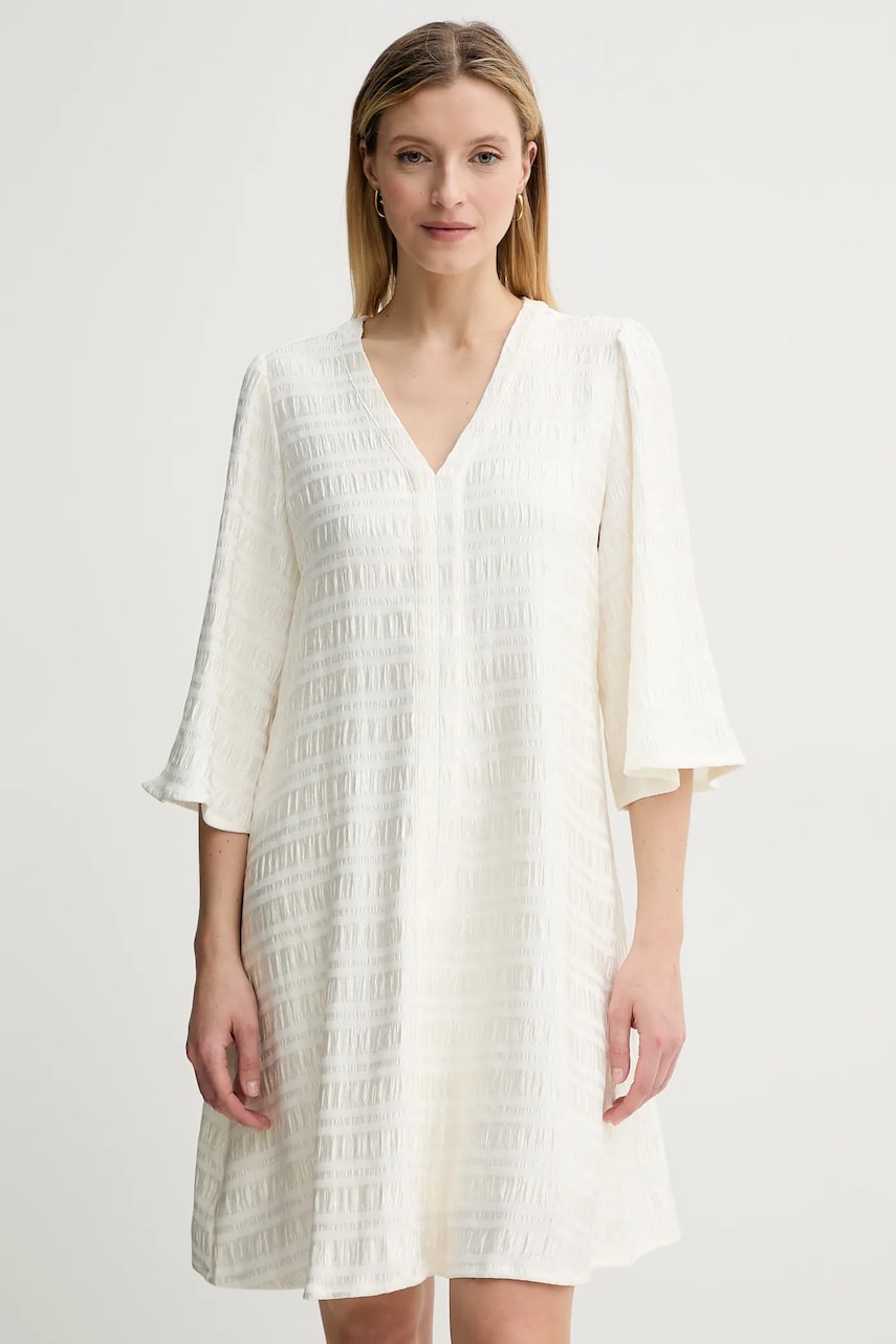 Bruuns Bazaar rochie culoarea bej, mini, dreaptă, BBW4580