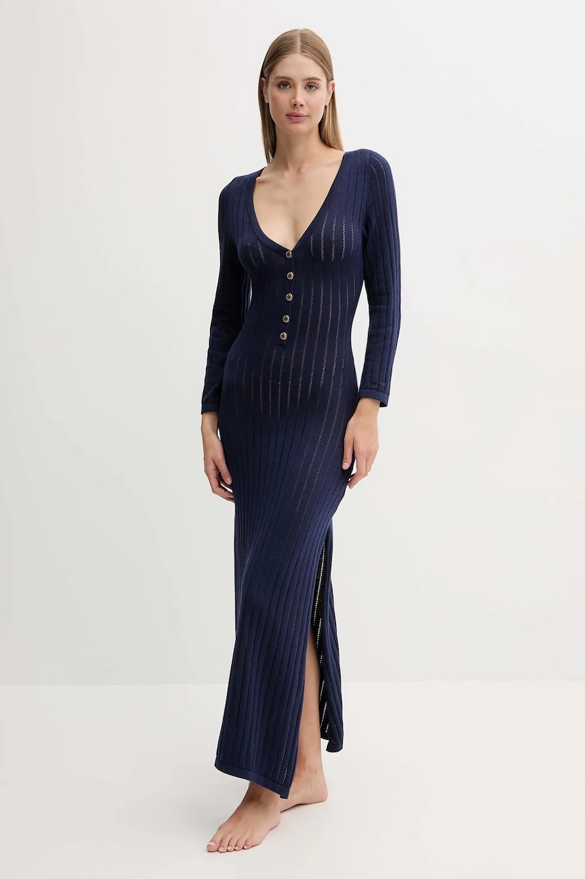 Melissa Odabash rochie de plajă culoarea bleumarin, Jade