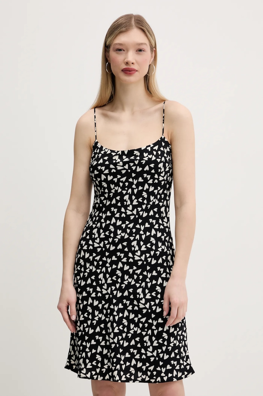 Levně Šaty Abercrombie & Fitch černá barva, mini, KI159-5461
