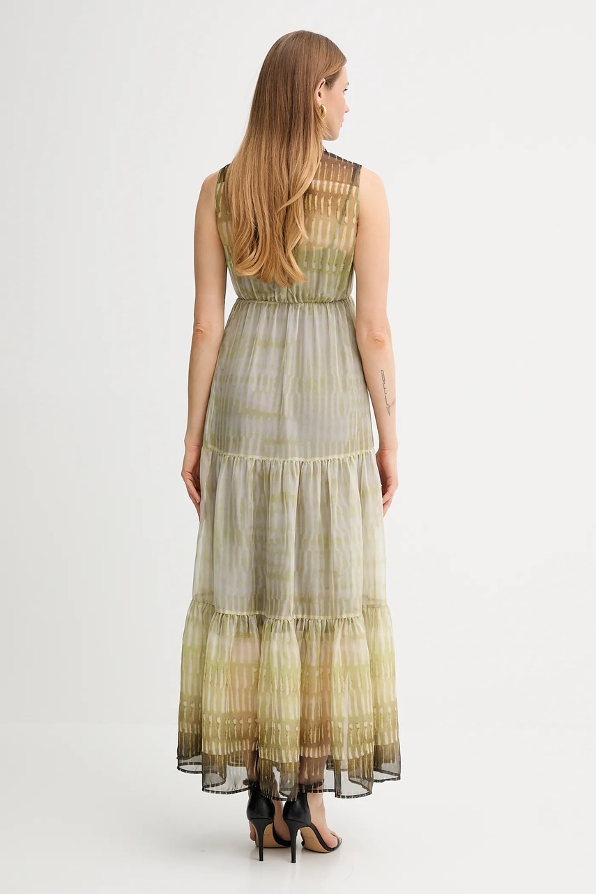 Платье Liu Jo цвет зелёный maxi расклешённое WA5031.TS079