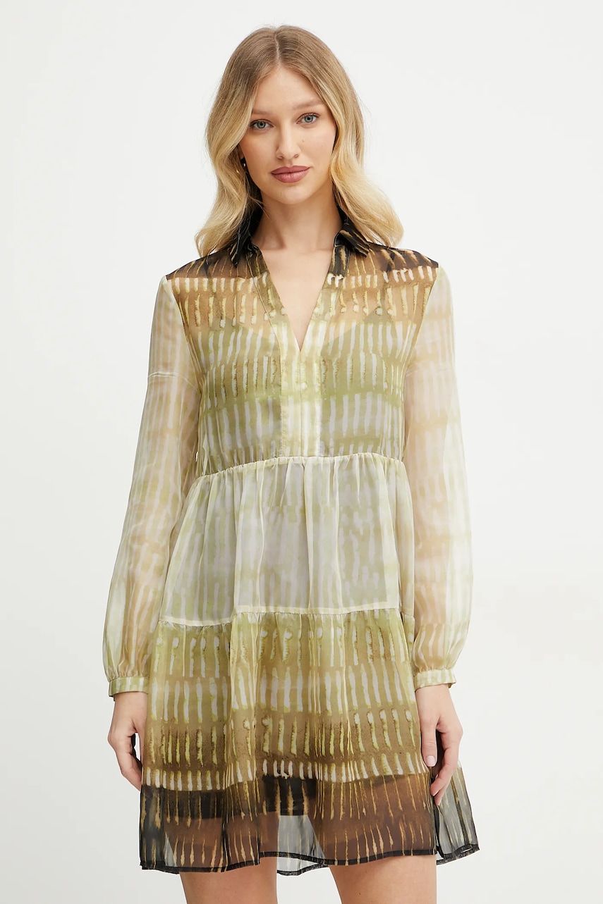 Šaty Liu Jo zelená barva, mini, WA5344.TS079