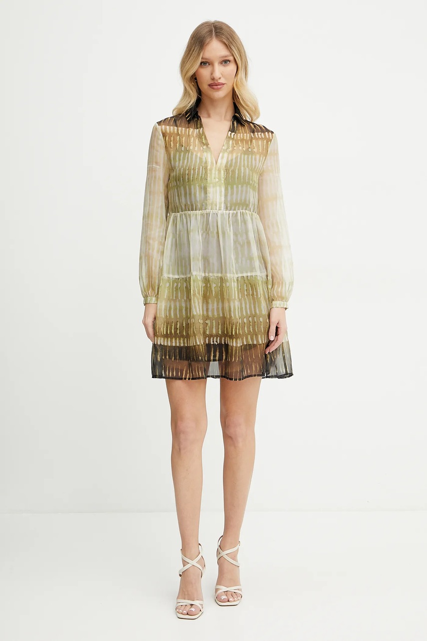 Платье Liu Jo цвет зелёный mini расклешённое WA5344.TS079