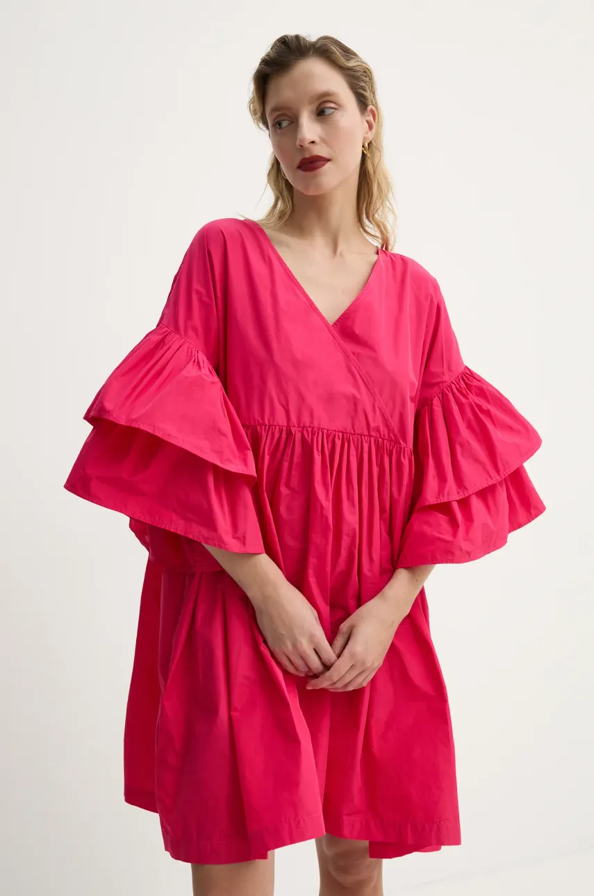 MMC STUDIO rochie culoarea roz, mini, oversize, CLEO