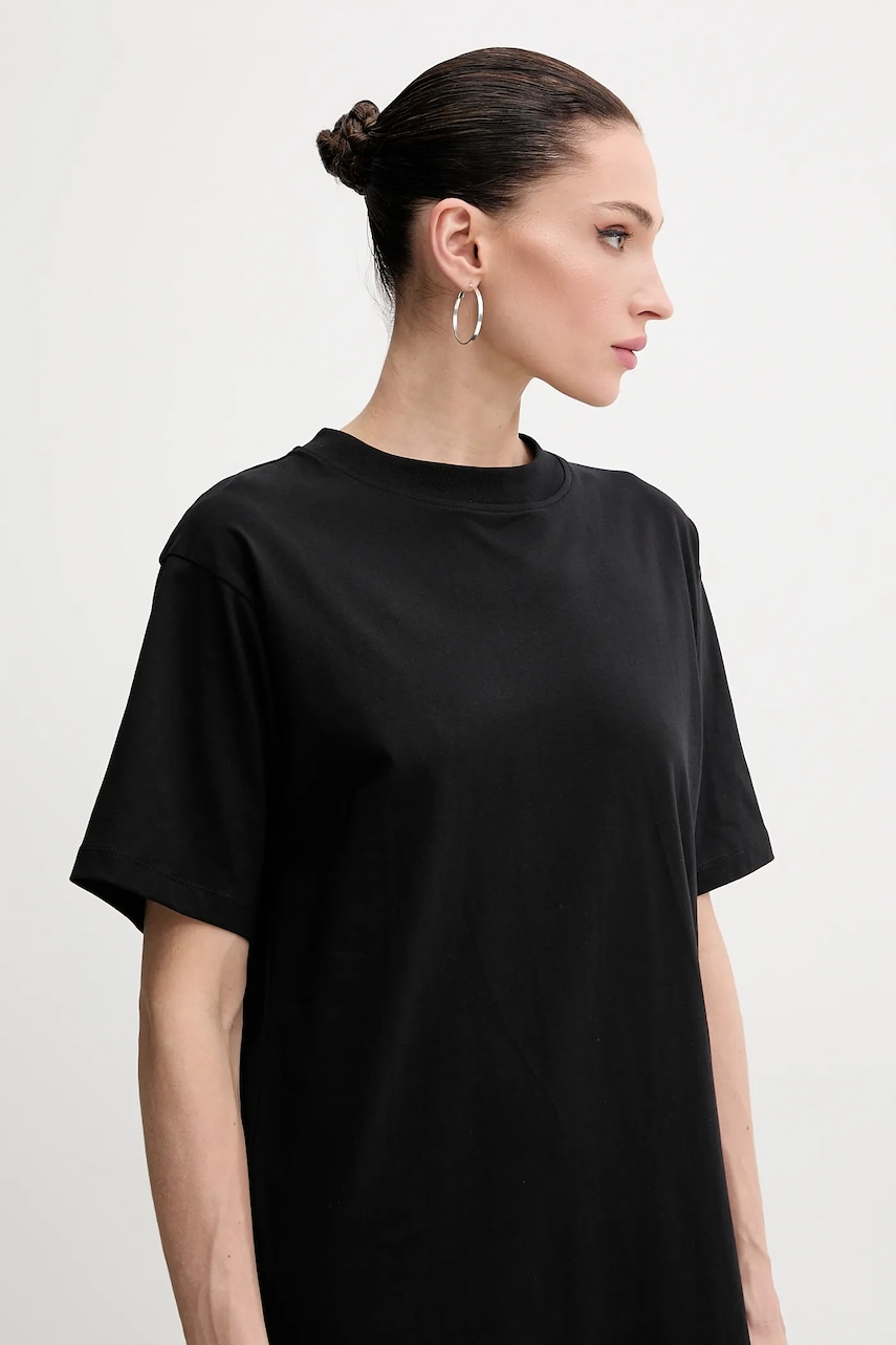 Бавовняна сукня Karl Lagerfeld колір чорний mini oversize A1W13001