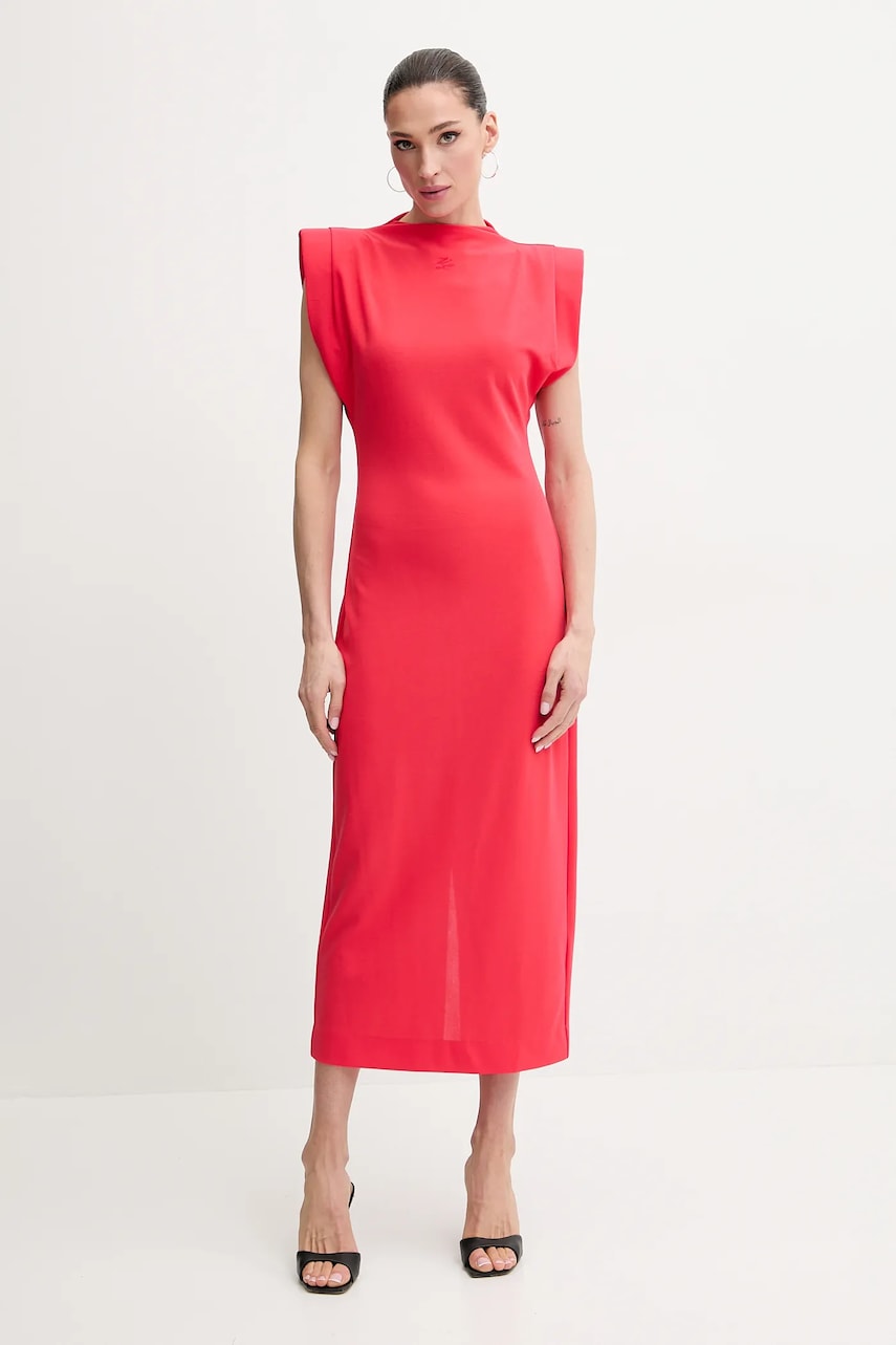Сукня Karl Lagerfeld колір червоний midi пряма A2W13059