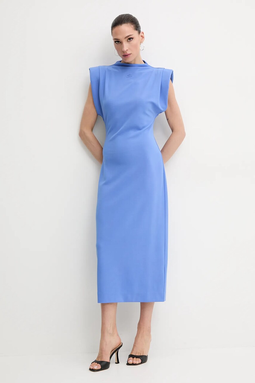 Сукня Karl Lagerfeld колір фіолетовий midi пряма A2W13059