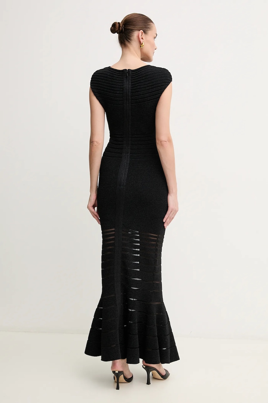 Сукня Herve Leger Camila колір чорний maxi облягаюча MOS8513513