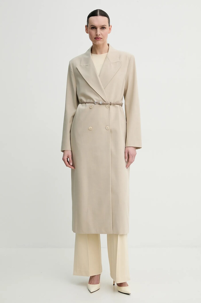 ISABELLE BLANCHE palton femei, culoarea bej, de tranzitie, IS25SS-J062-T003