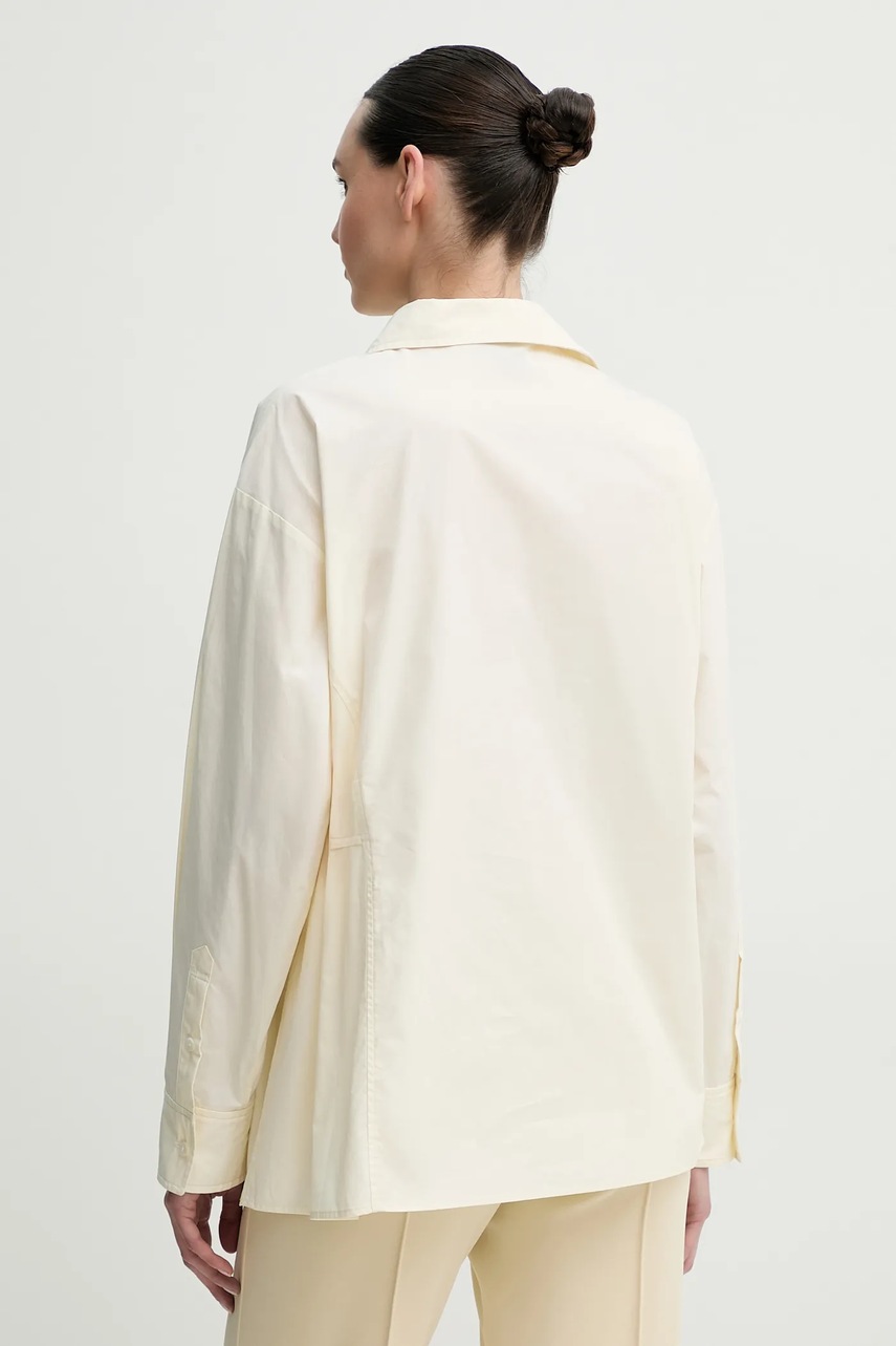 Βαμβακερό πουκάμισο ISABELLE BLANCHE χρώμα: μπεζ, IS25SS-C150-T012-MOD φωτογραφία