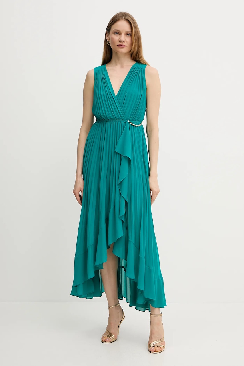 Morgan rochie ROSYTA culoarea verde, maxi, evazată, ROSYTA