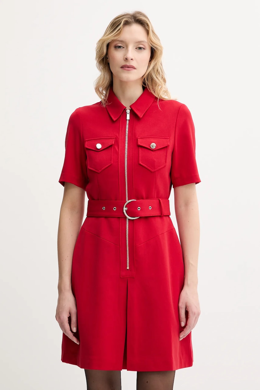 Morgan rochie RABIK culoarea rosu, mini, evazată, RABIK