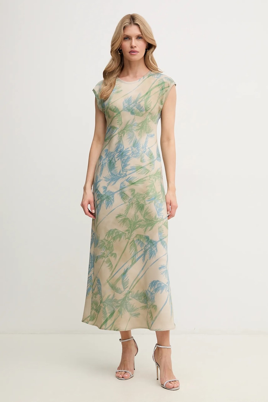 MAX&Co. rochie culoarea bej, maxi, evazată, 2516221073200