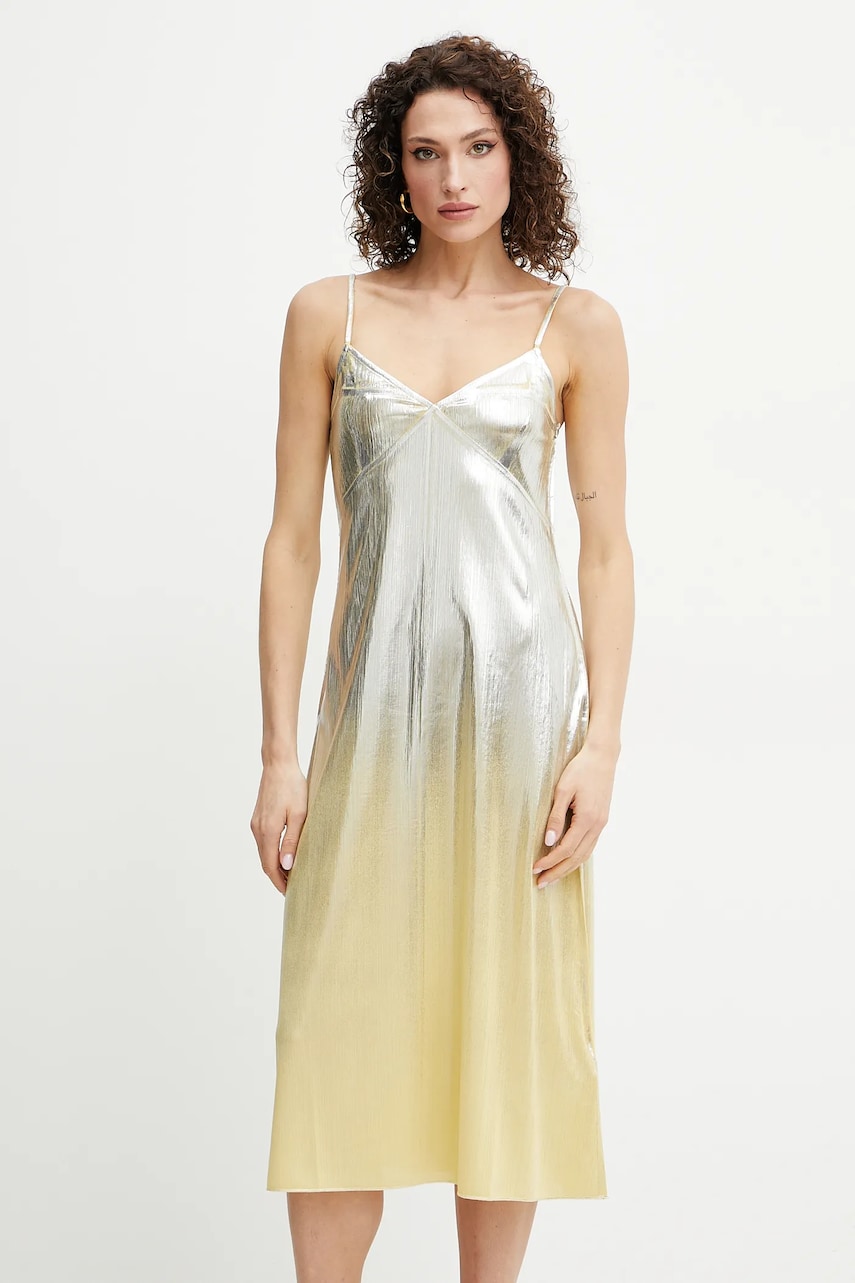 MAX&Co. rochie culoarea argintiu, mini, evazată, 2518621012200