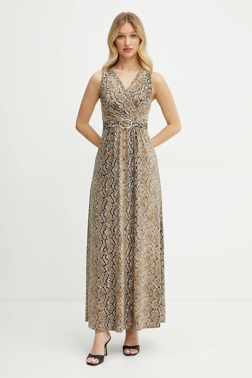 Morgan rochie RCOBRA culoarea verde, maxi, drept, RCOBRA
