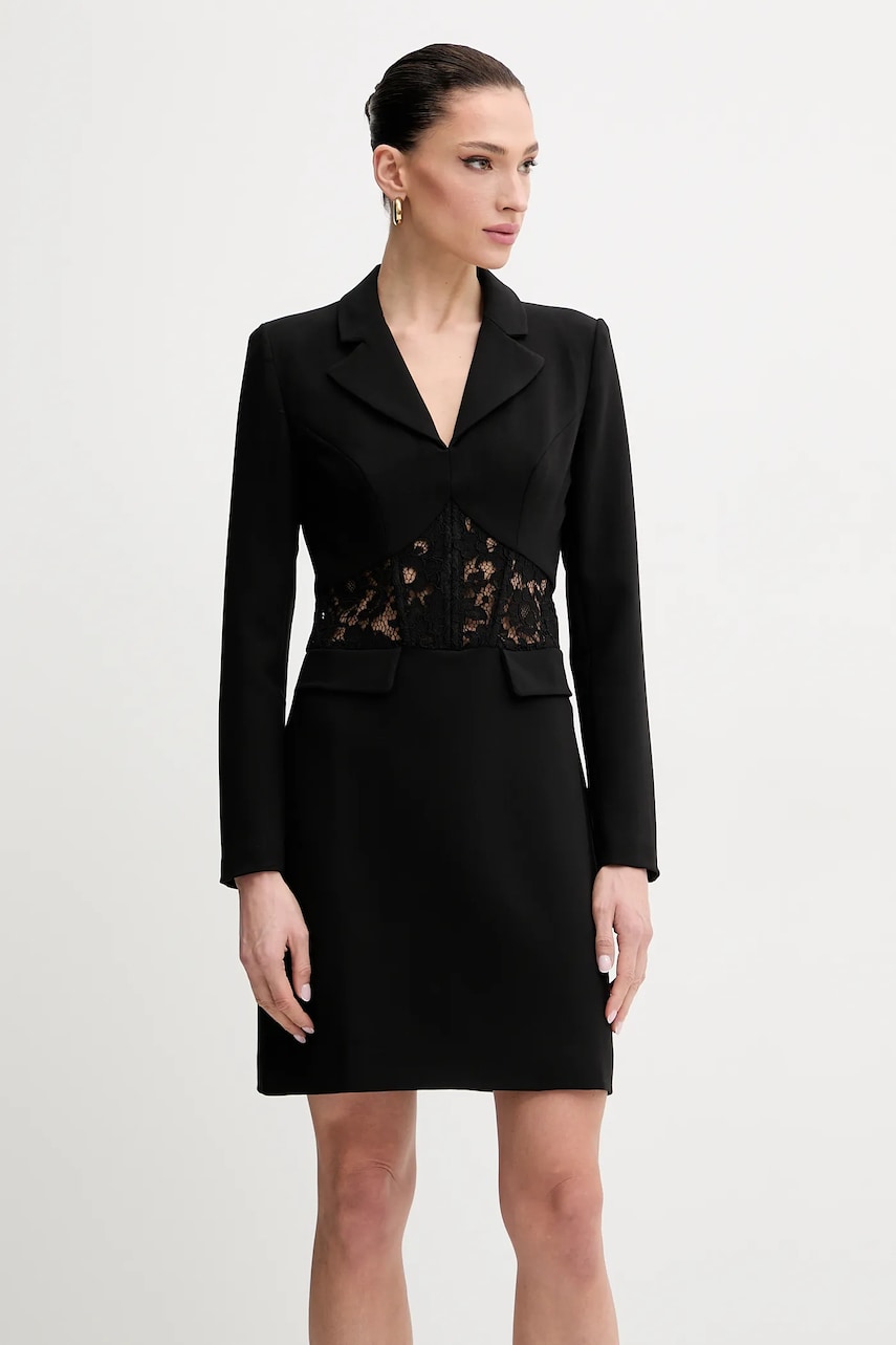 Morgan rochie RCORSE culoarea negru, mini, drept, RCORSE