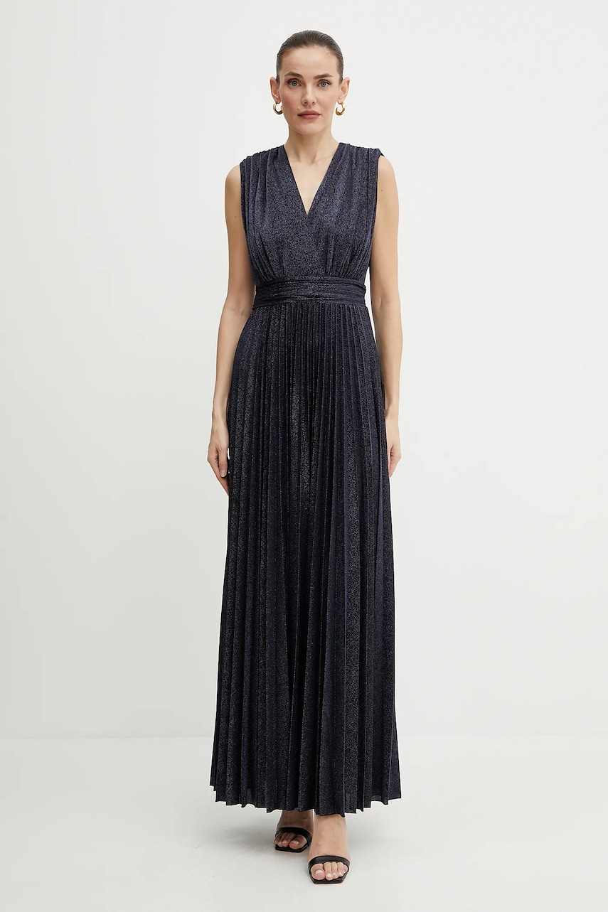 Morgan rochie REINE1 culoarea bleumarin, maxi, evazată, REINE1