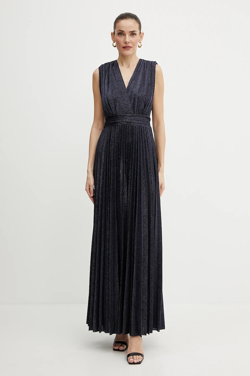 Morgan rochie REINE1 culoarea bleumarin, maxi, evazată, REINE1