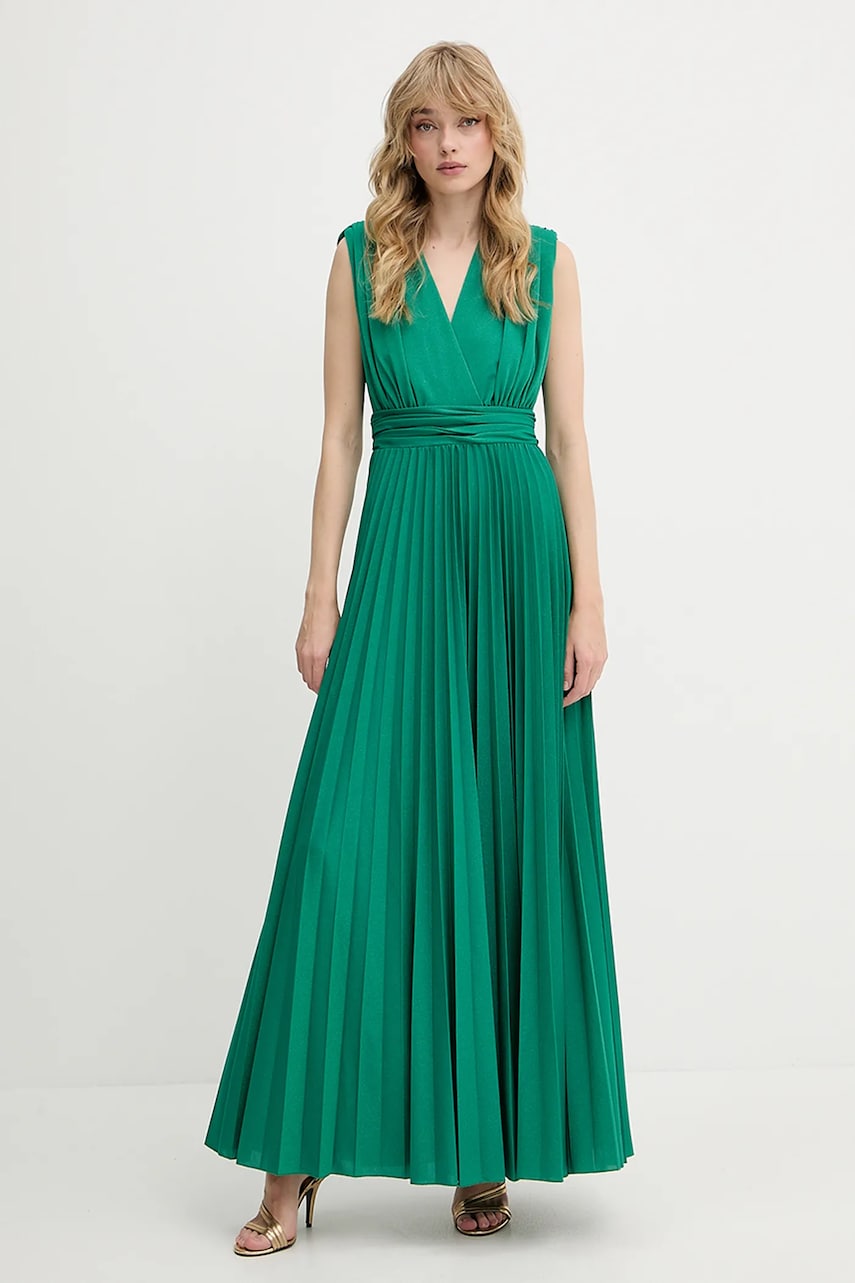 Morgan rochie REINE1 culoarea verde, maxi, evazată, REINE1