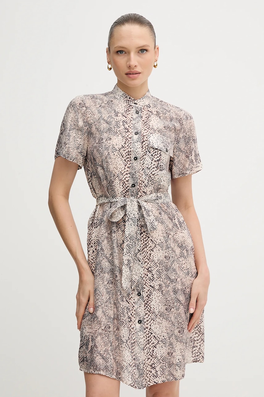 Marc Aurel rochie culoarea bej, mini, drept, 6541-1000-93417