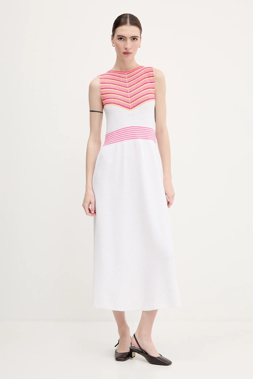 Levně Šaty United Colors of Benetton růžová barva, maxi, 1194EV02A