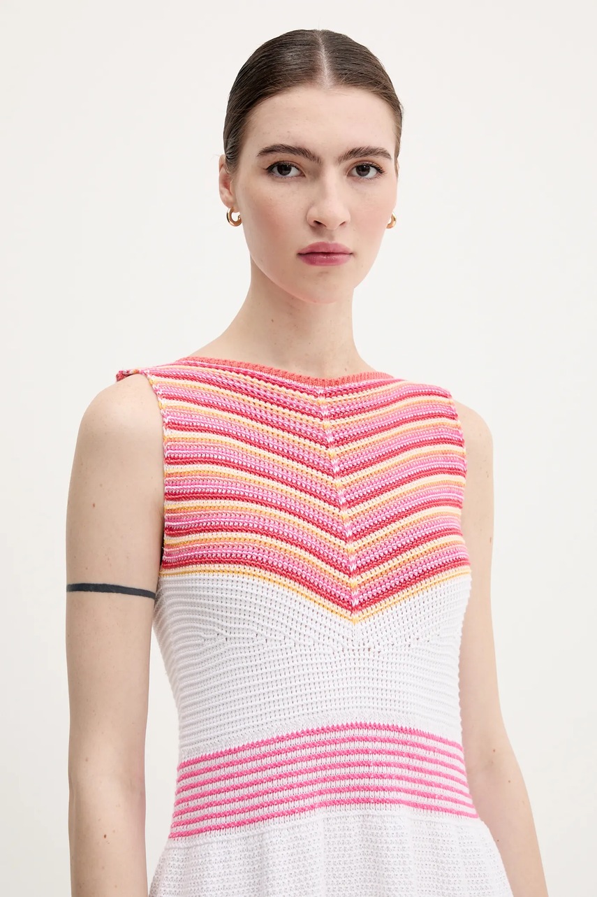 Φόρεμα United Colors of Benetton χρώμα: ροζ, 1194EV02A φωτογραφία