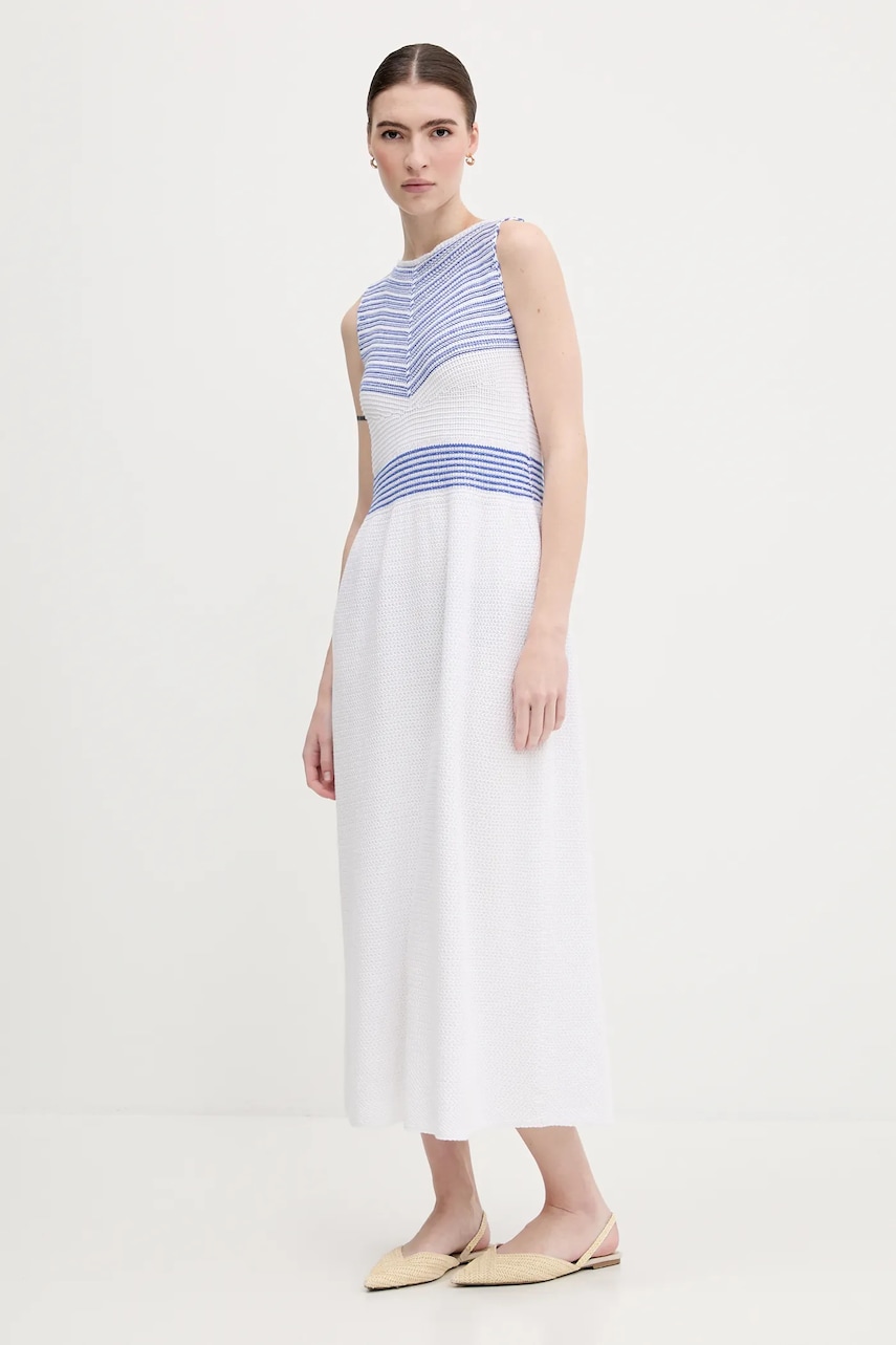 Levně Šaty United Colors of Benetton modrá barva, maxi, 1194EV02A