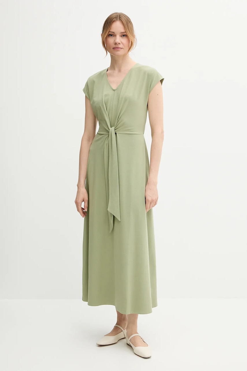 United Colors of Benetton rochie culoarea verde, maxi, evazați, 3FJHDV01T