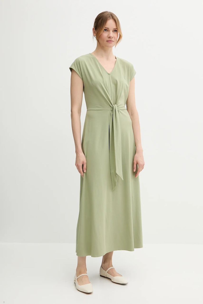 Сукня United Colors of Benetton колір зелений maxi розкльошена 3FJHDV01T