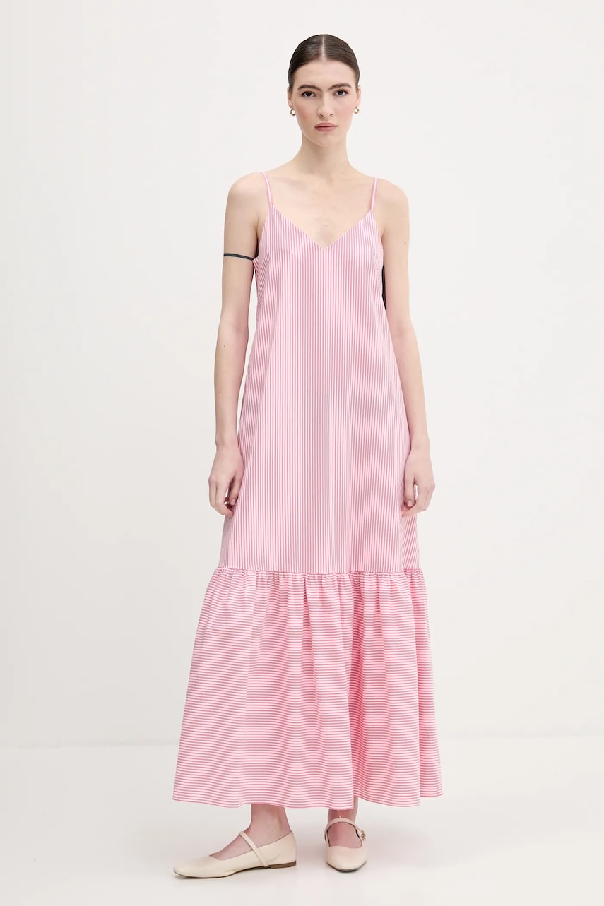Levně Šaty United Colors of Benetton růžová barva, maxi, 4SZRDV0B8