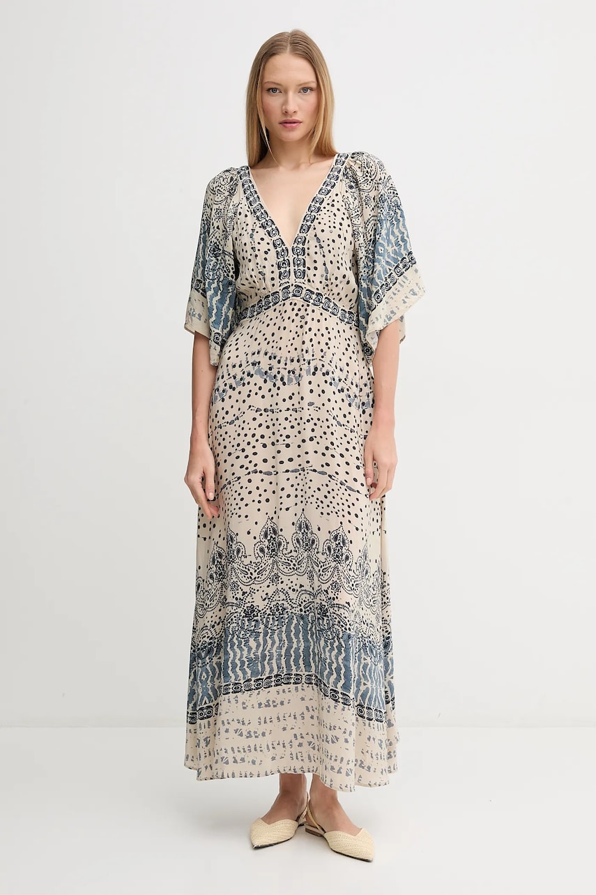 Hoss Intropia rochie culoarea bej, maxi, evazati, 8229096 Hoss Intropia rochie culoarea bej, maxi, evazati, 8229096