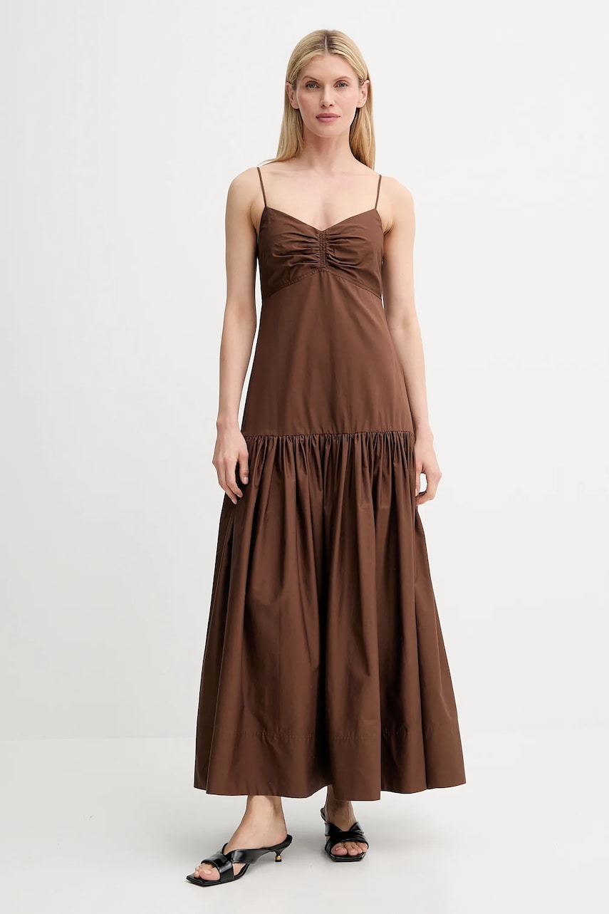 Сукня A.L.C. Harper колір коричневий maxi розкльошена 6DRES02717