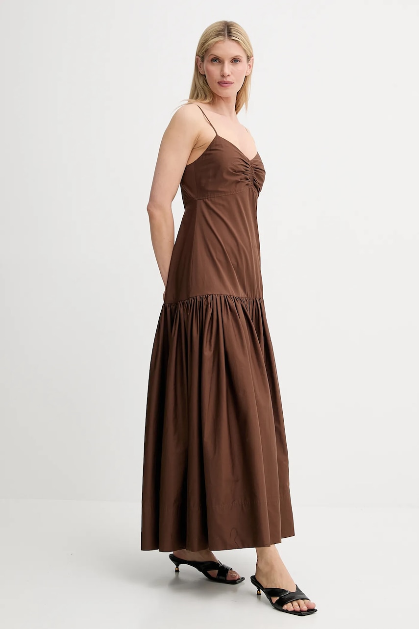 Сукня A.L.C. Harper колір коричневий maxi розкльошена 6DRES02717