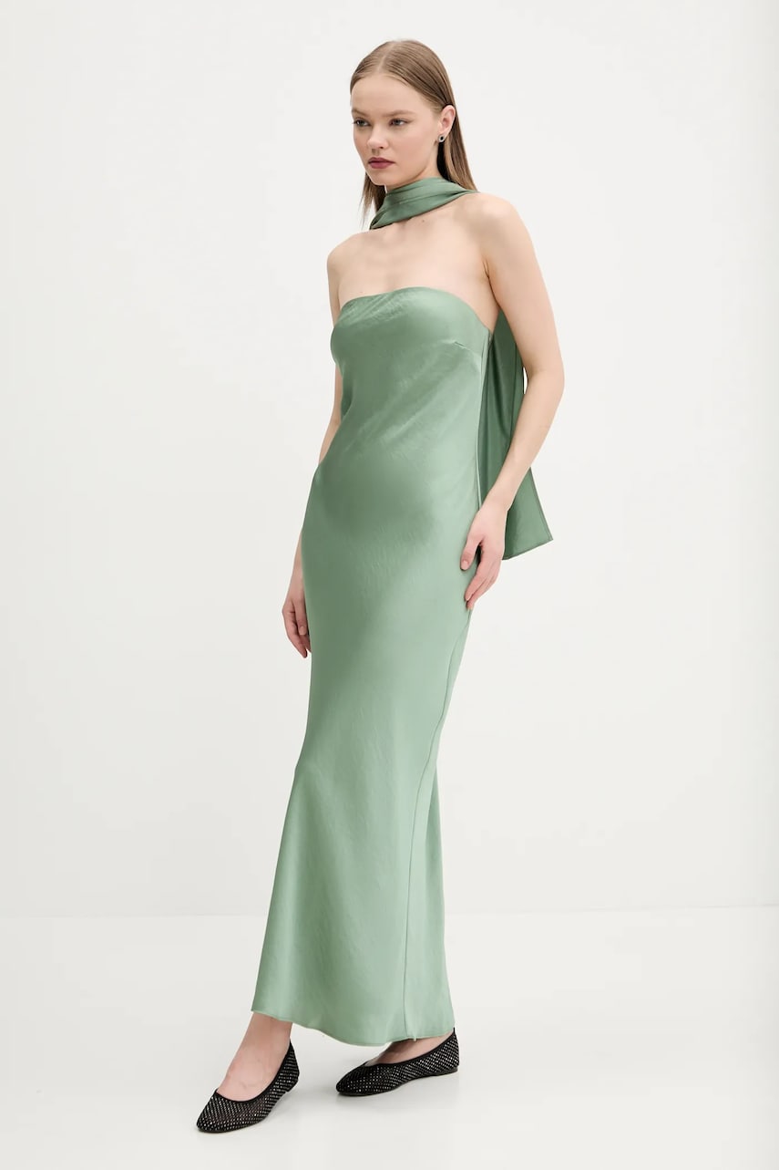 Abercrombie & Fitch rochie culoarea verde, maxi, mulată, KI159-5446
