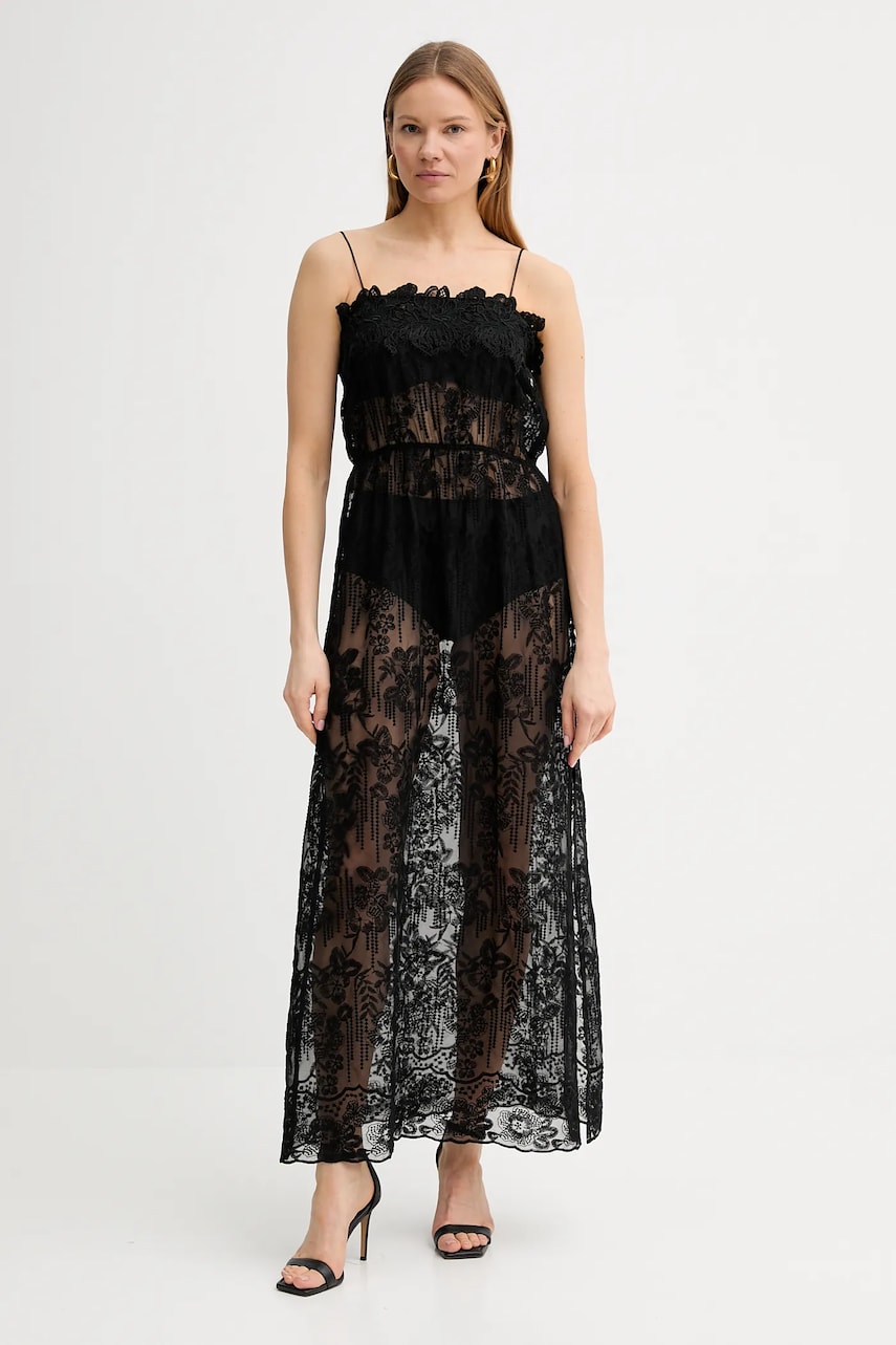 Сукня Ermanno Scervino колір чорний maxi пряма D464Q623IBQ