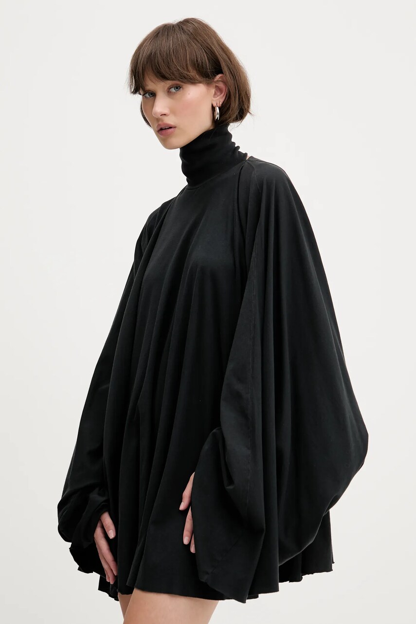 Бавовняна сукня MM6 Maison Margiela колір чорний mini oversize S62DA0038