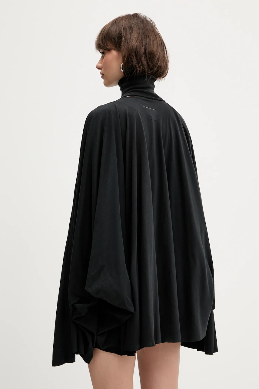 Бавовняна сукня MM6 Maison Margiela колір чорний mini oversize S62DA0038