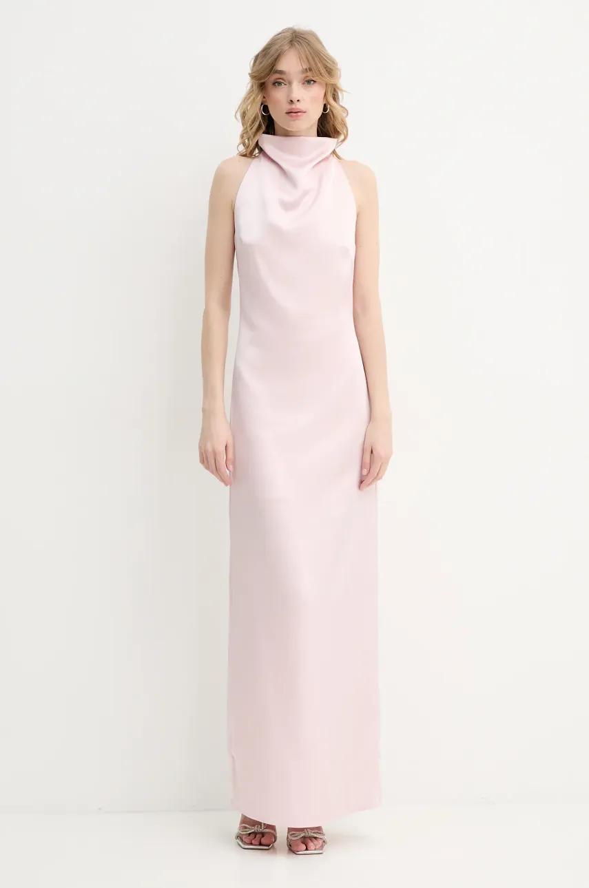 Rotate rochie culoarea roz, maxi, dreaptă, 1139532035