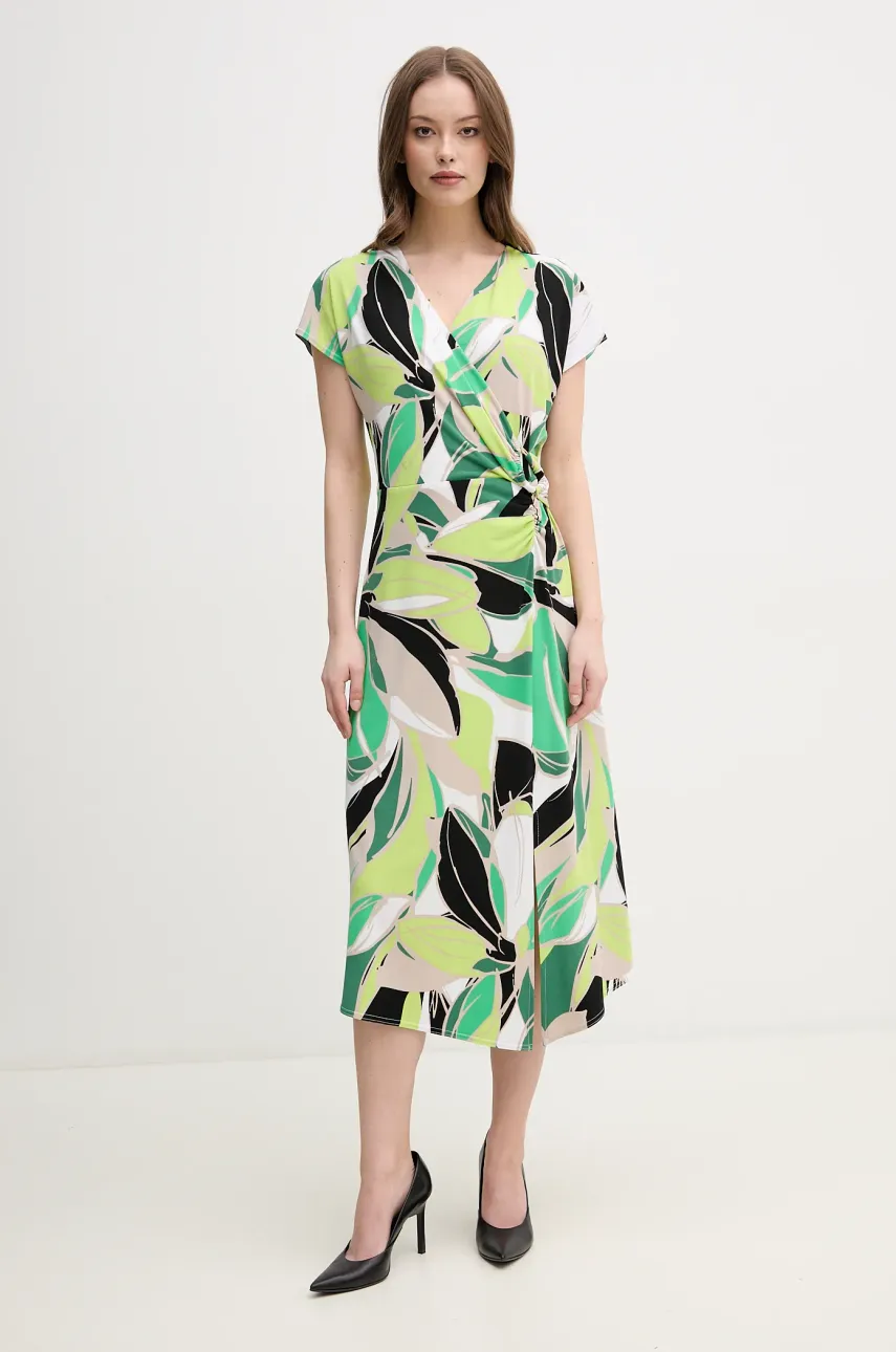 Joseph Ribkoff rochie culoarea verde, midi, evazati, 241201