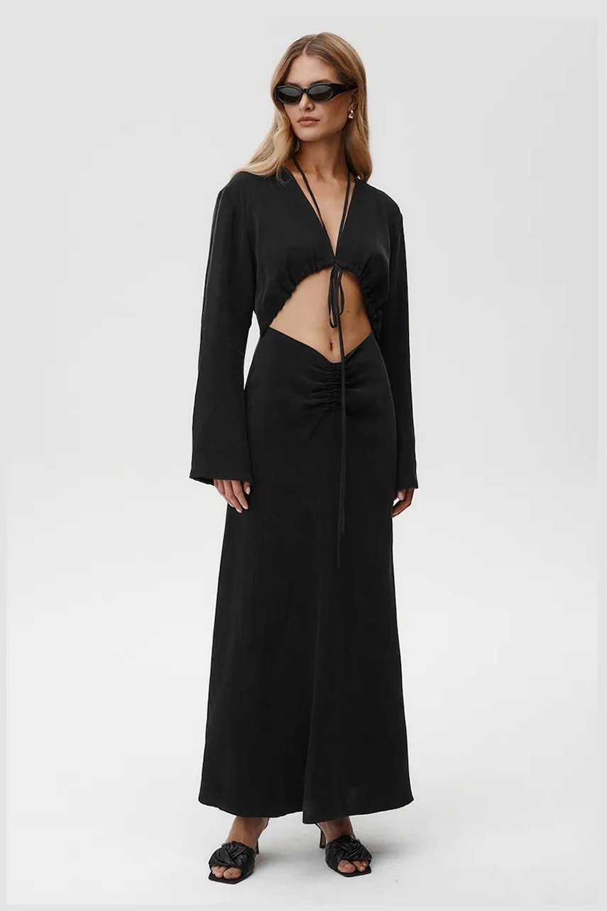 Сукня Undress Code Lilith Dress колір чорний midi розкльошена 881