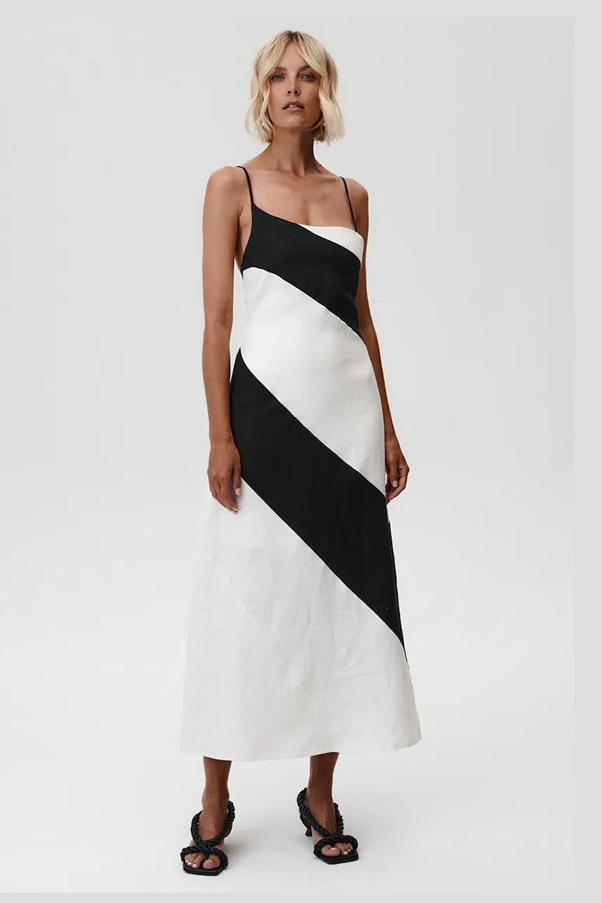 Undress Code rochie din in Amalfi Dress midi, drept, 896 Undress Code rochie din in Amalfi Dress midi, drept, 896