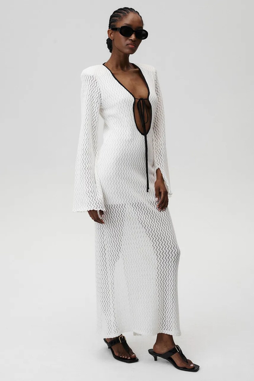 Хлопковое платье Undress Code Venice Dress цвет белый maxi облегающее 902 Хлопковое платье Undress Code Venice Dress цвет белый maxi облегающее 902