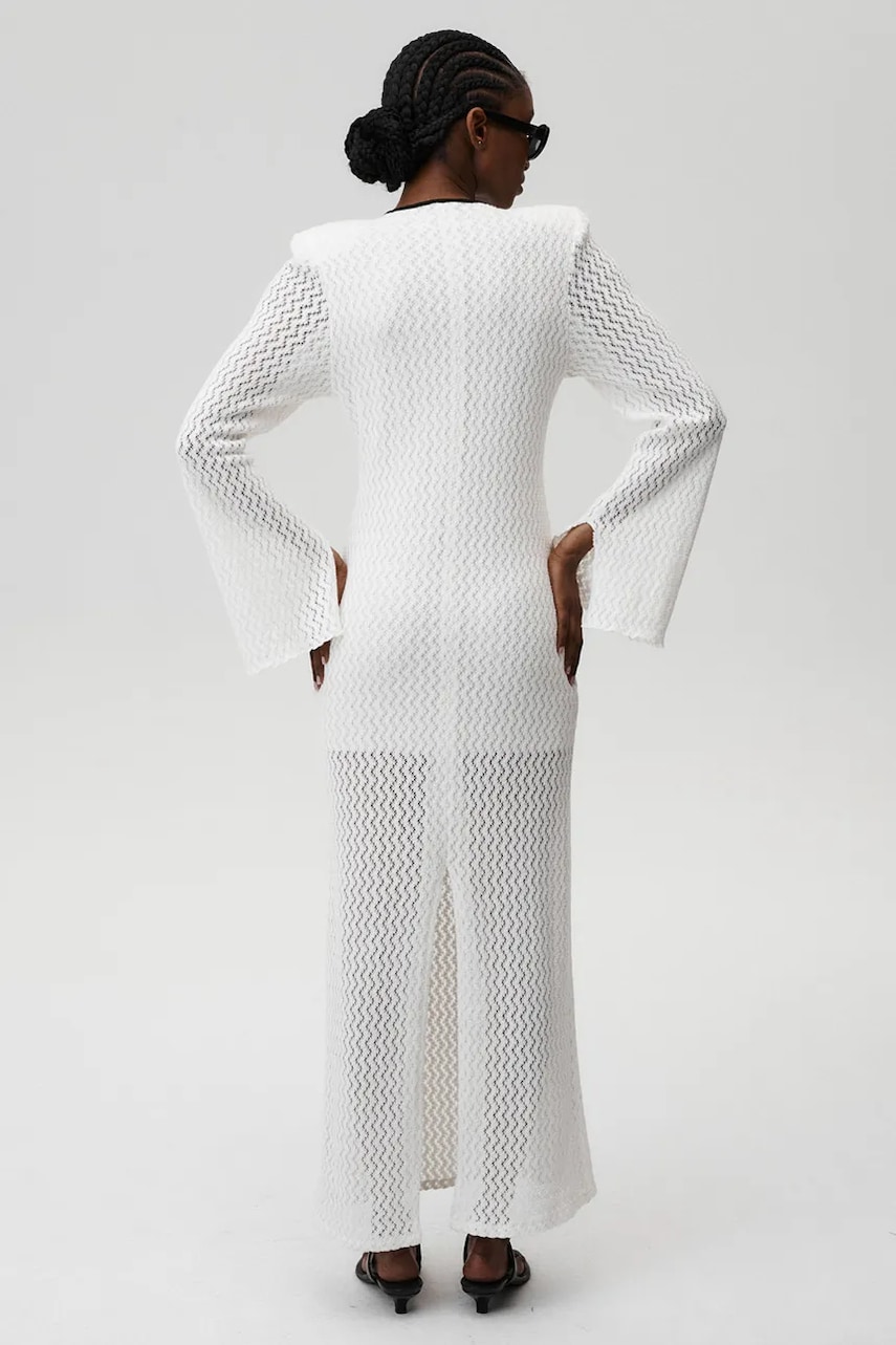 Бавовняна сукня Undress Code Venice Dress колір білий maxi облягаюча 902